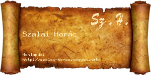 Szalai Horác névjegykártya